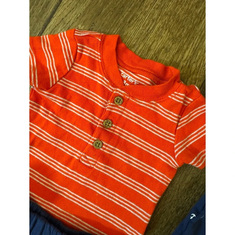 Carter's Boy 3 Months Summer Clothes Lot Outfits Shorts Shirts Bodysuits On Go - Picture 6 of 13